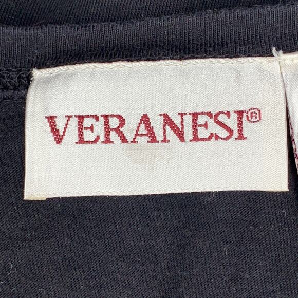 Veranesi Top Embroidery Multicolored Flowers Short Sleeve Pullover Size 2X - Picture 6 of 7